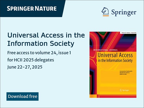 Universal Access in the Information Society Journal, Volume 24, Issue 1